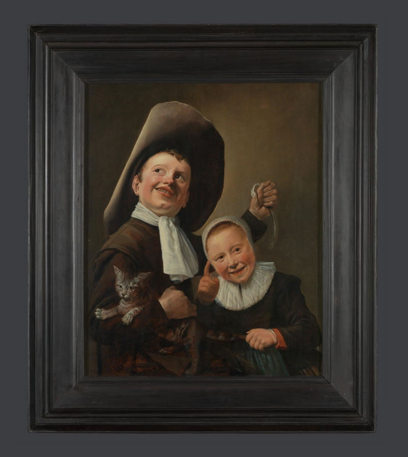 A Boy and a Girl with a Cat and an Eel