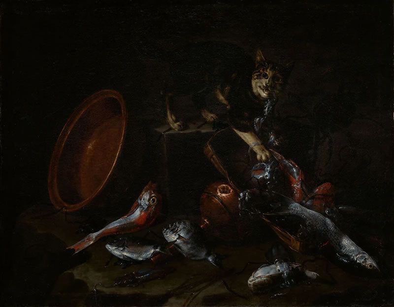 A Cat Stealing Fish