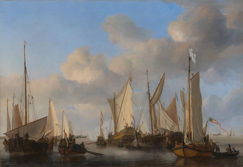 A Dutch Yacht Saluting