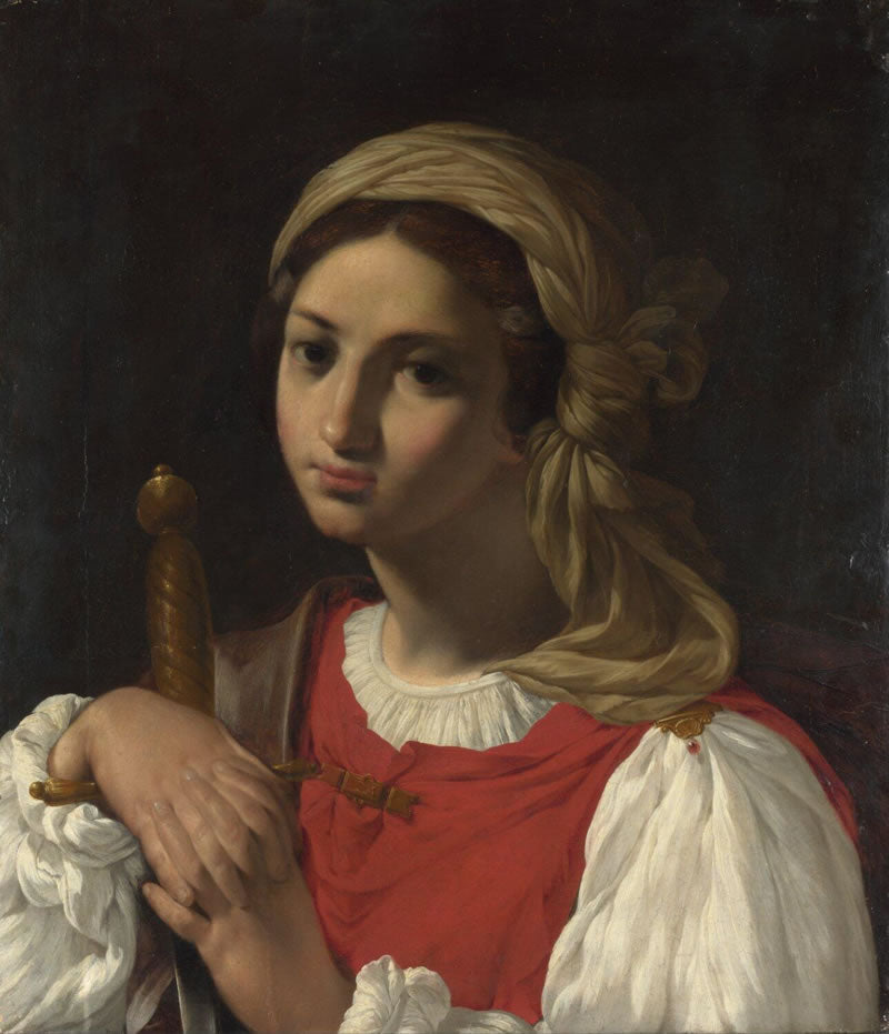 A Female Figure resting on a Sword, probably Saint Catherine of Alexandria