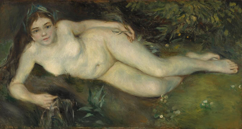 A Nymph by a Stream