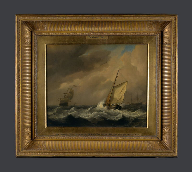 A Small Dutch Vessel Close Hauled in a Strong Breeze