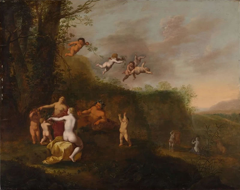 Bacchus and Nymphs in a Landscape