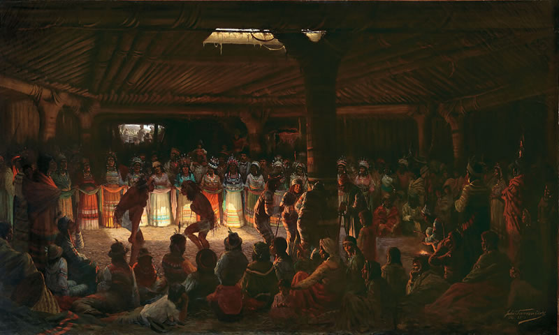 Dance in a Subterranean Roundhouse at Clear Lake, California