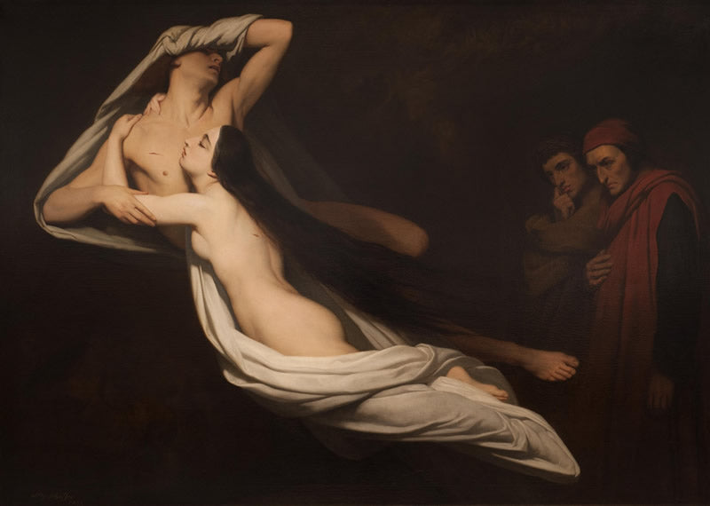 Dante and Virgil Encountering the Shades of Francesca da Rimini and Paolo Malatesta in the Underworld