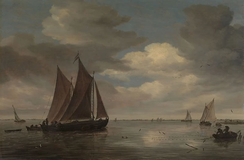 Fishing Boats on a River