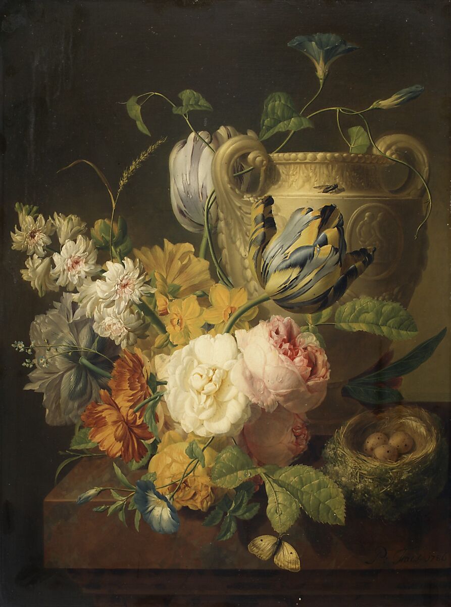 Flowers in a Stone Vase