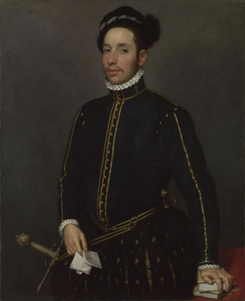 Portrait of a Left-Handed Gentleman with Two Quartos and a Letter ('Il Gentile Cavaliere')