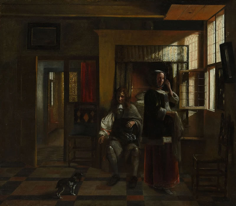Interior with a Young Couple