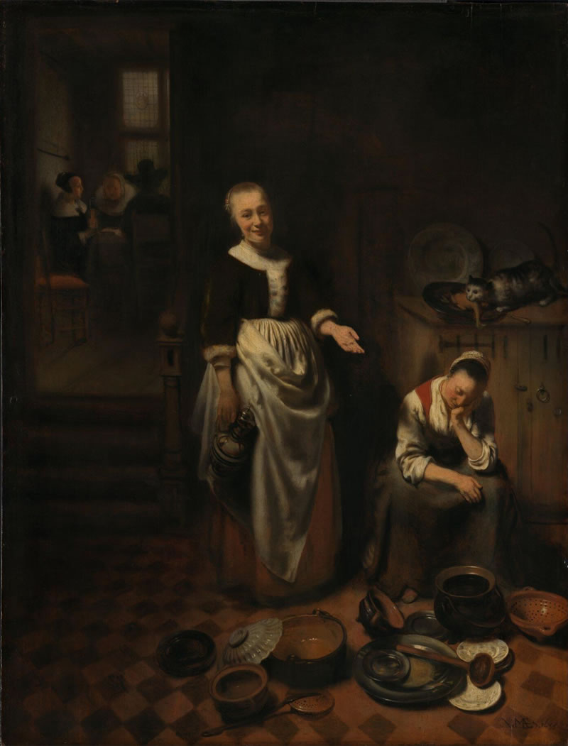 Interior with a Sleeping Maid and her Mistress ('The Idle Servant')