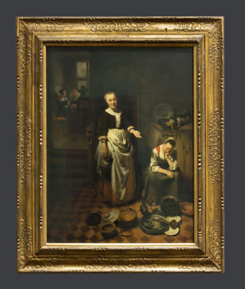 Interior with a Sleeping Maid and her Mistress ('The Idle Servant')