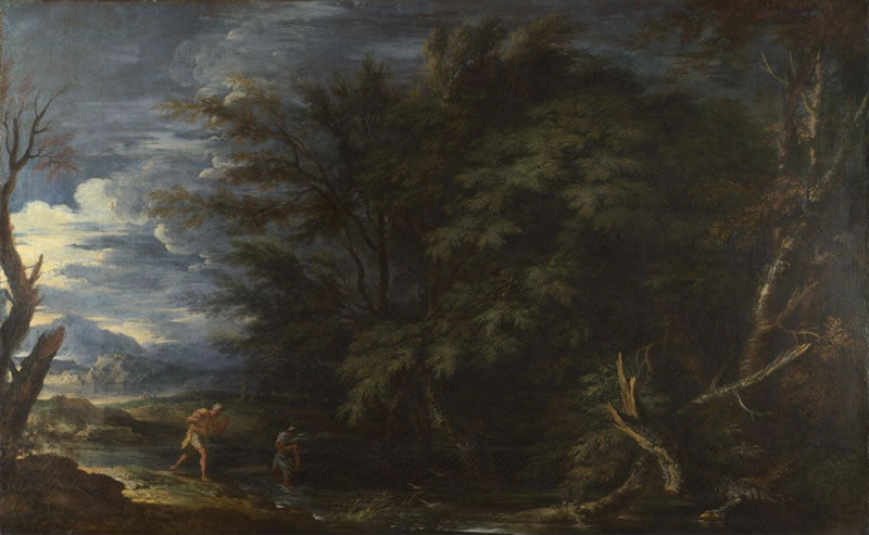 Landscape with Mercury and the Dishonest Woodsman