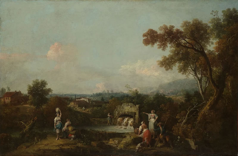 Landscape with Peasants at a Fountain