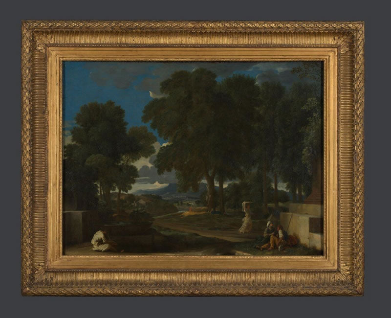 Landscape with a Man washing his Feet at a Fountain