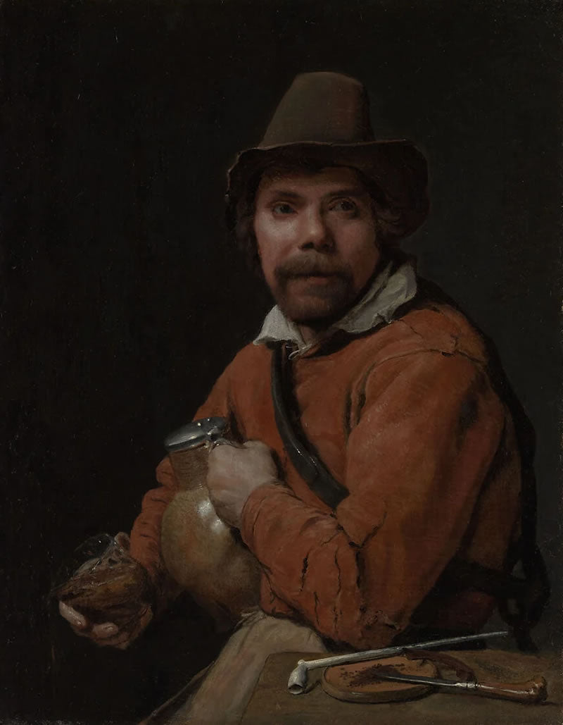 Man Holding a Jug