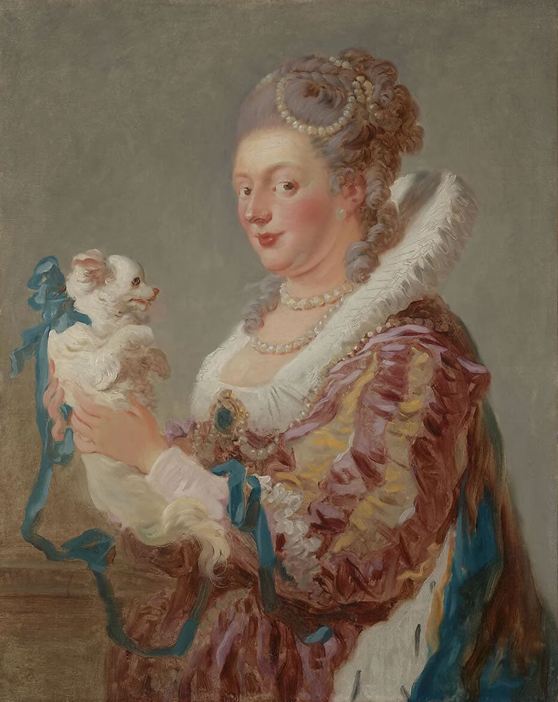 Marie Emilie Coignet de Courson (1716–1806) with a Dog