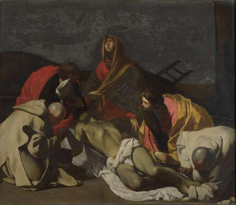 Monks and Holy Women mourning over the Dead Christ