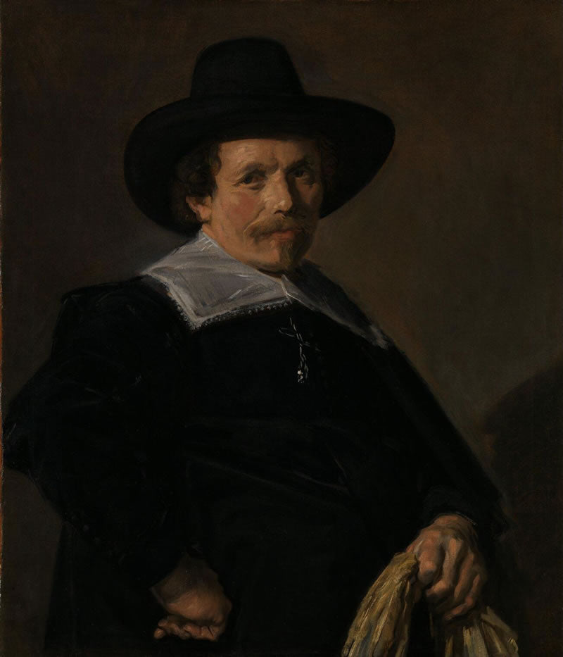 Portrait of a Man holding Gloves