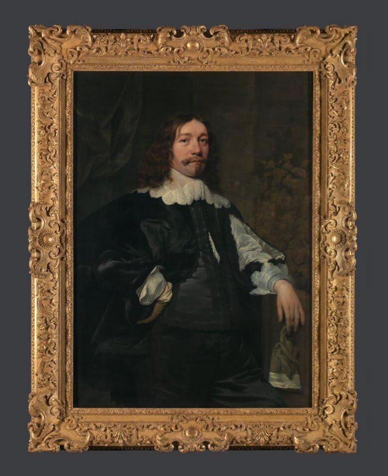 Portrait of a Man in Black holding a Glove