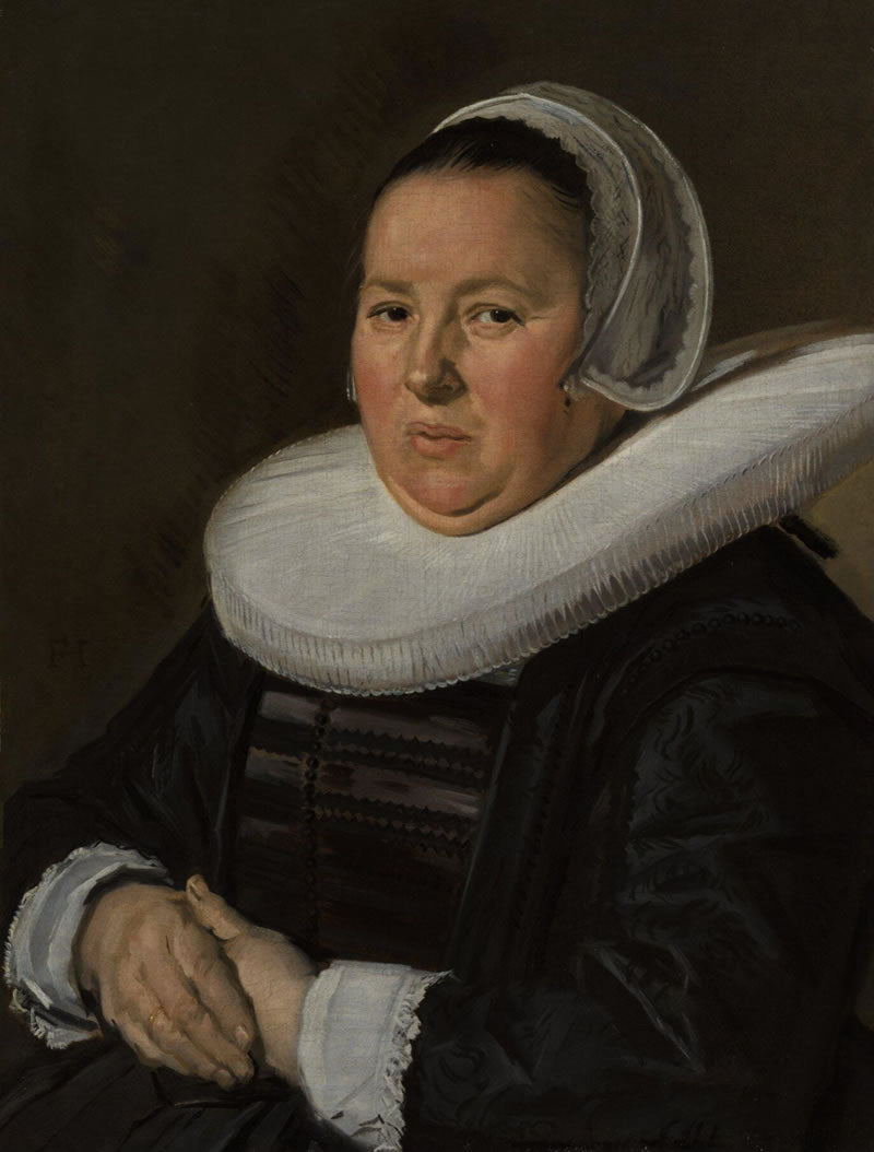 Portrait of a Middle-Aged Woman with Hands Folded