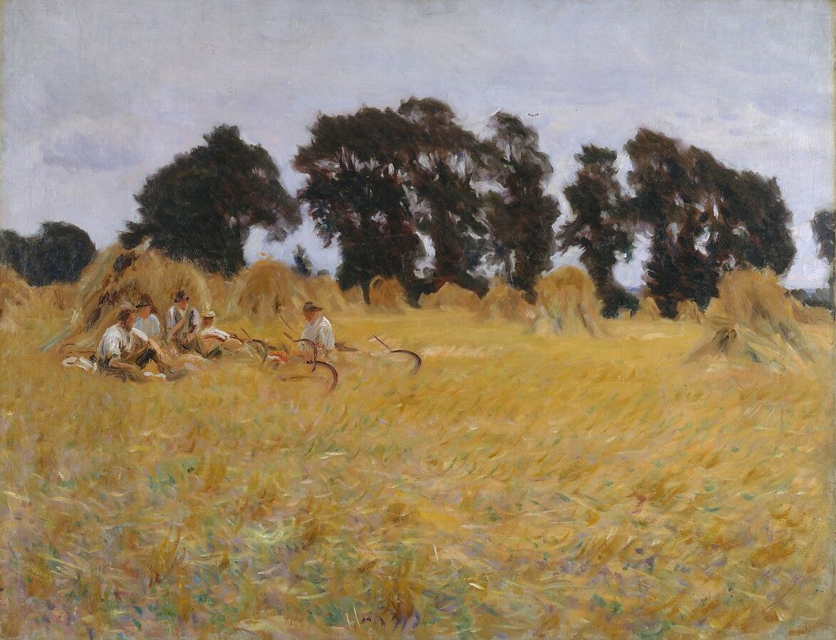 Reapers Resting in a Wheat Field