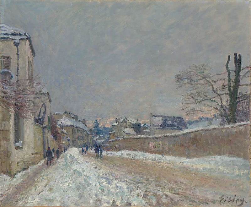 Rue Eugène Moussoir at Moret: Winter