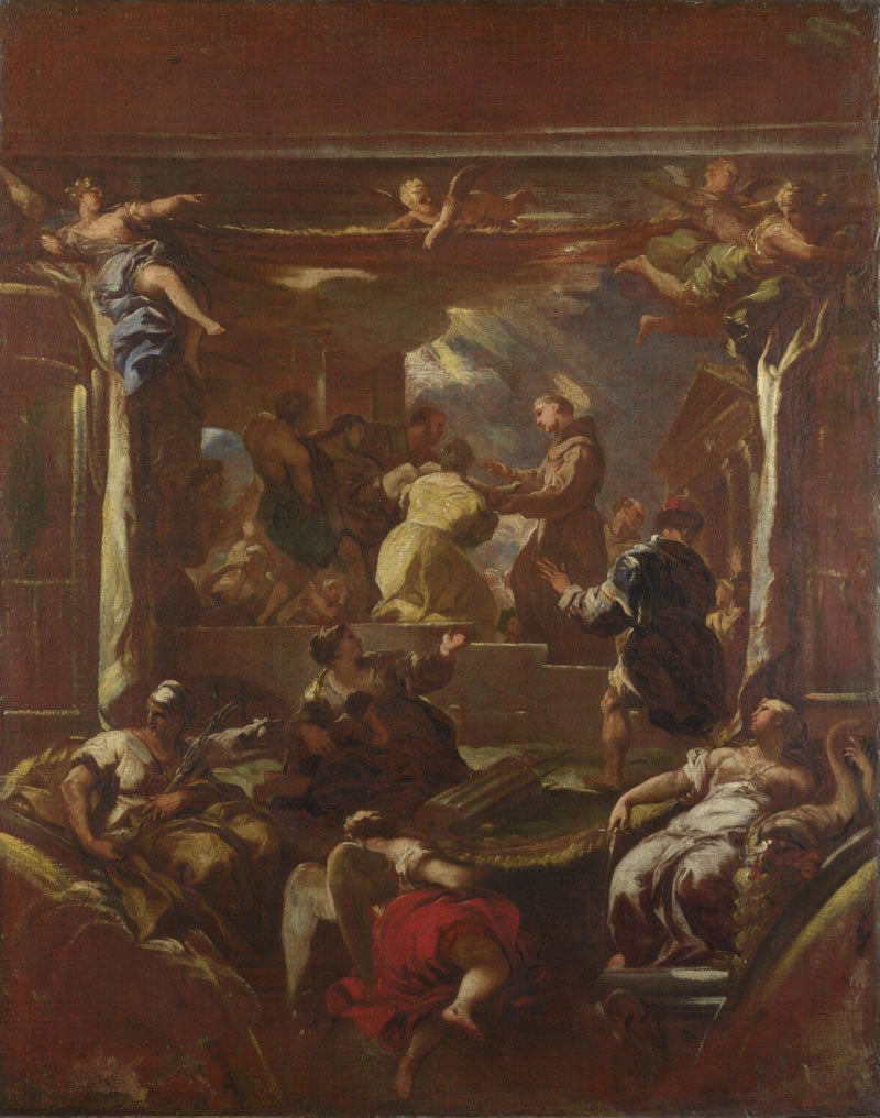 Saint Anthony of Padua miraculously restores the Foot of a Self-Mutilated Man