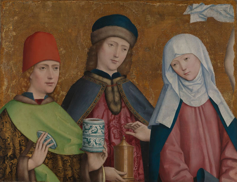 Saints Cosmas and Damian and the Virgin: Fragment of the Crucifixion Scene