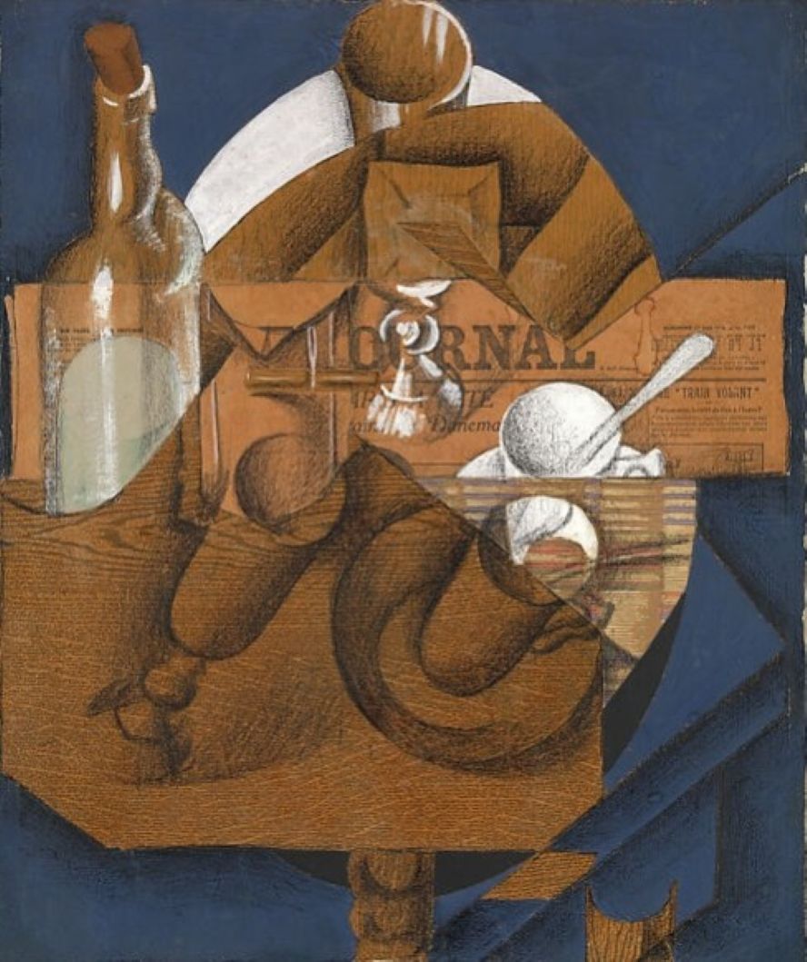 Cup, Glasses, and Bottle (Le Journal)