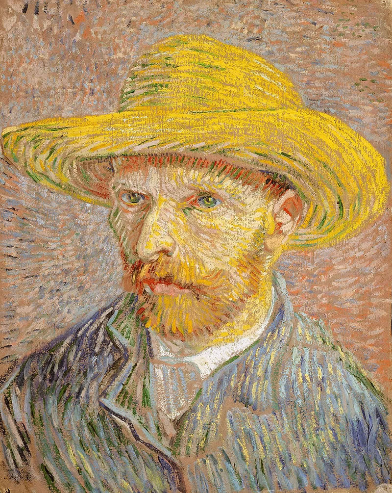 Self-Portrait with a Straw Hat (obverse: The Potato Peeler)