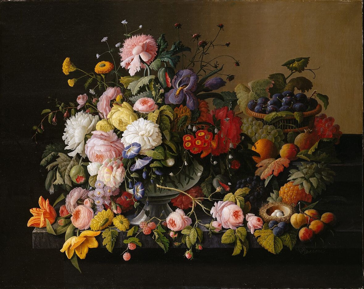 Still Life: Flowers and Fruit