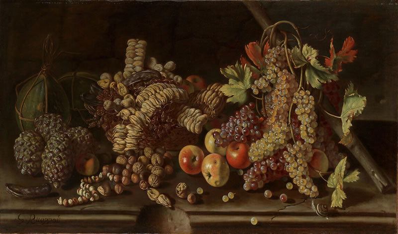 Still Life of Fruit and Nuts