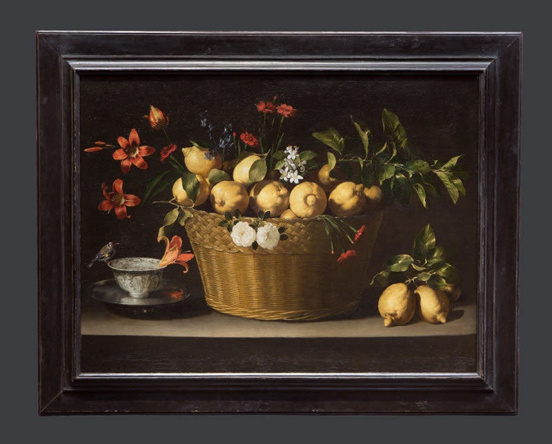 Still Life with Lemons in a Wicker Basket