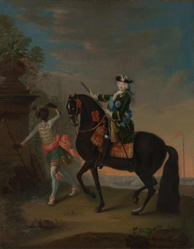 The Empress Elizabeth of Russia (1709–1762) on Horseback, Attended by a Page