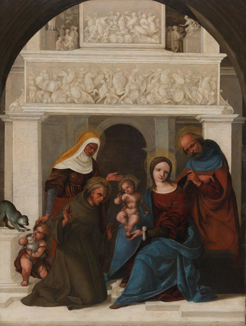 The Holy Family with Saints Elizabeth, Francis and John the Baptist
