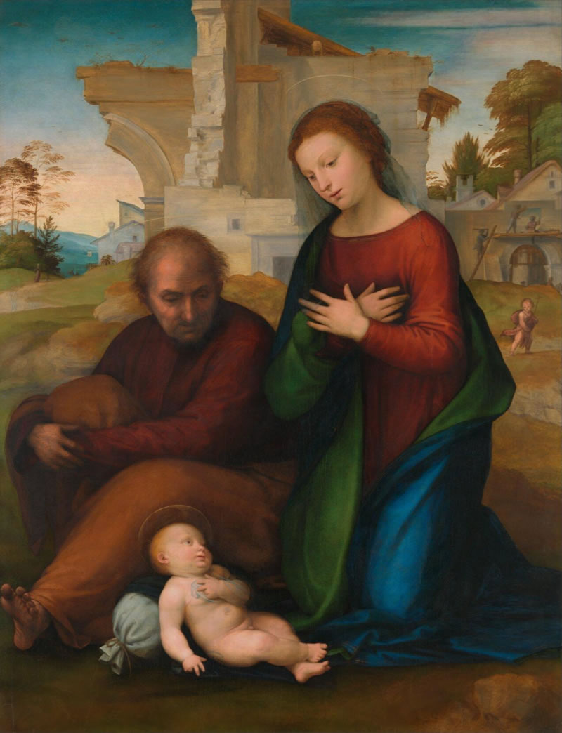 The Virgin adoring the Child with Saint Joseph