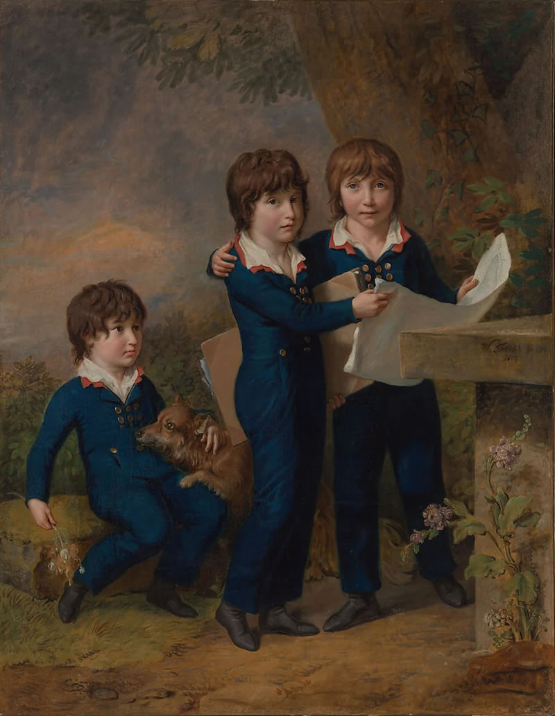 The Children of Martin Anton Heckscher: Johann Gustav Wilhelm Moritz (1797–1865), Carl Martin Adolph (1796–1850), and Leopold (born 1792)