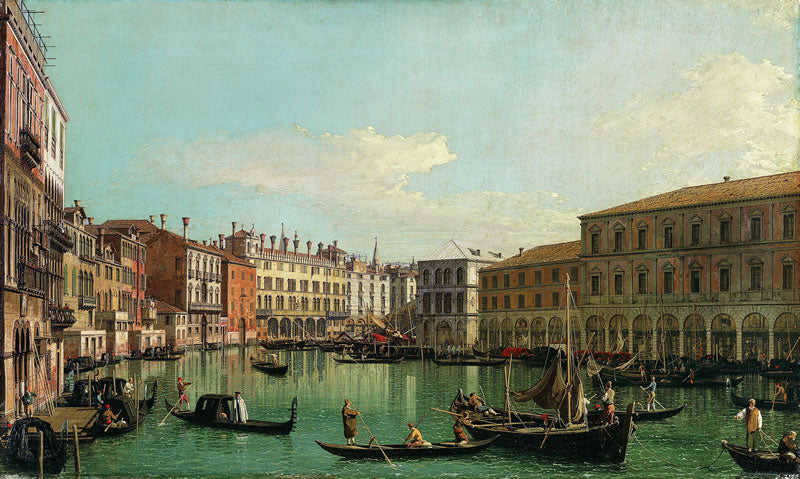 The Grand Canal, Venice, Looking South toward the Rialto Bridge