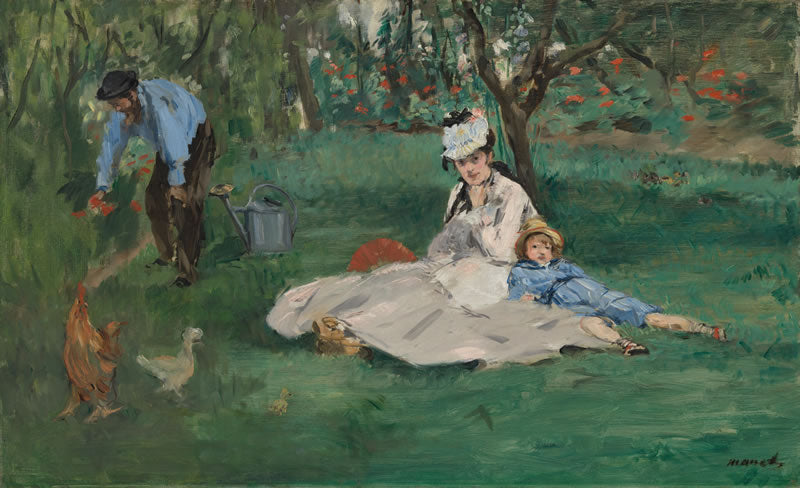 The Monet Family in Their Garden at Argenteuil