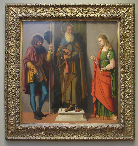 Three Saints: Roch, Anthony Abbot, and Lucy