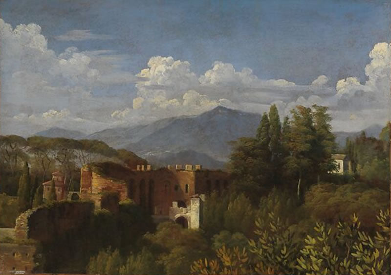 View of Porta Pinciana from the Gardens of the Villa Ludovisi