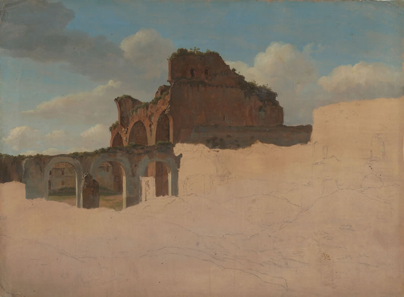 View of the Basilica of Constantine, Rome