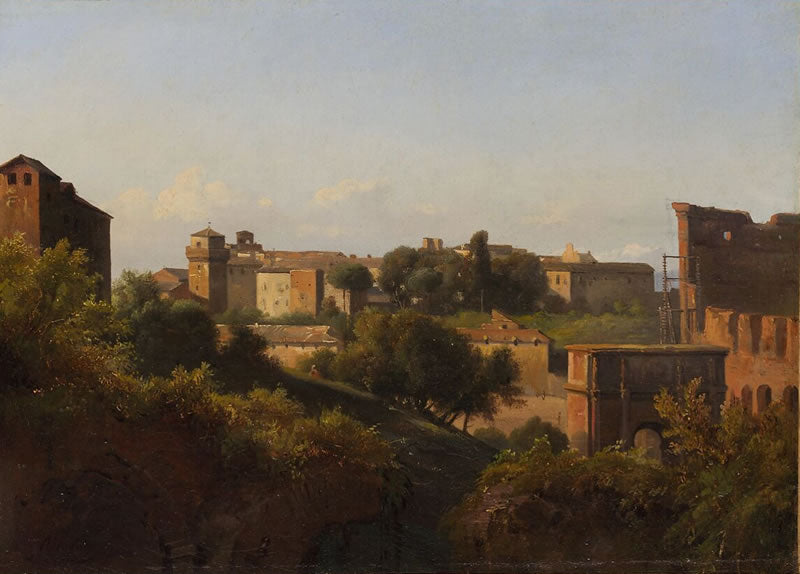 View of the Colosseum and the Arch of Constantine from the Palatine