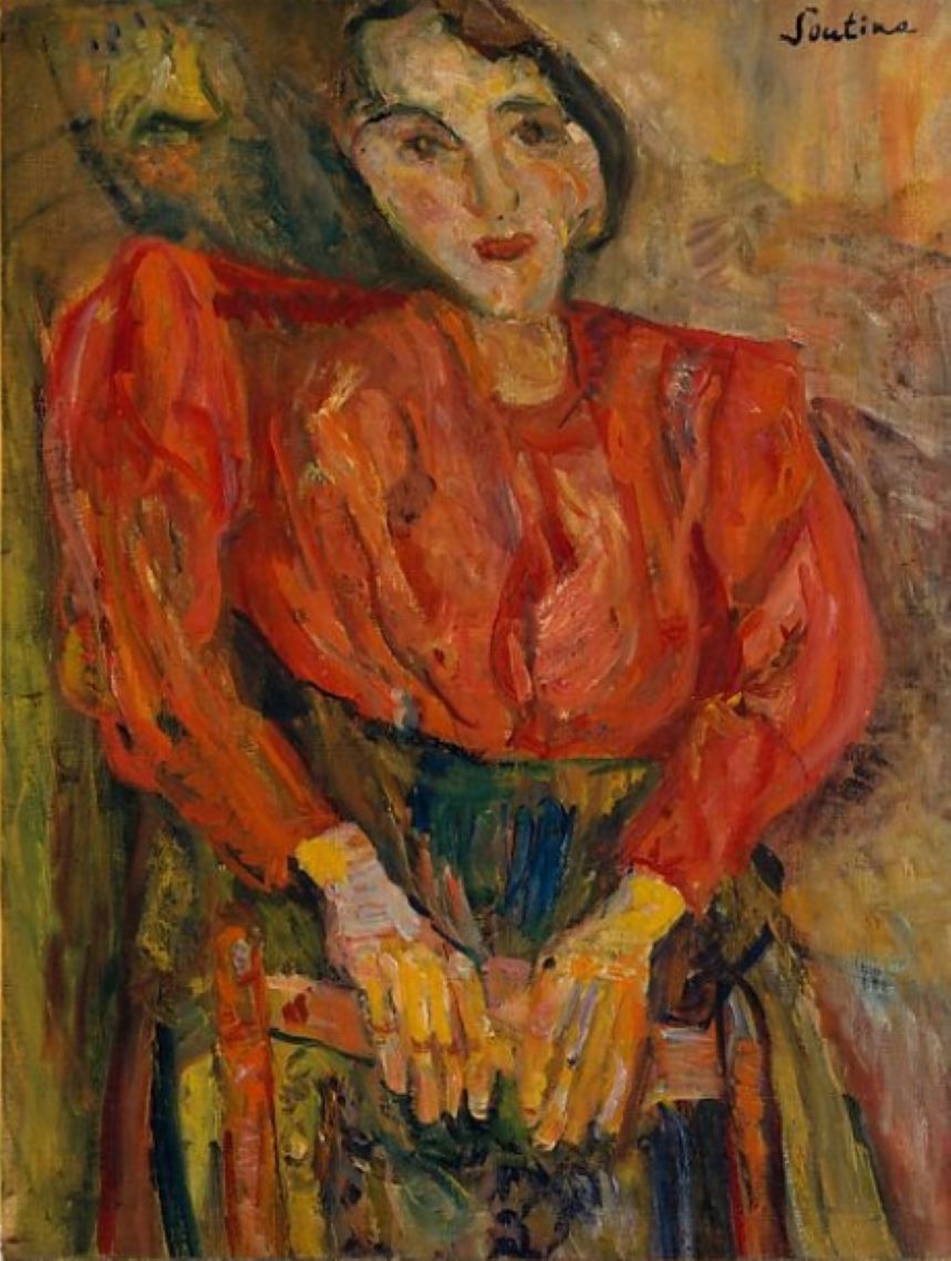 Woman in Red Blouse
