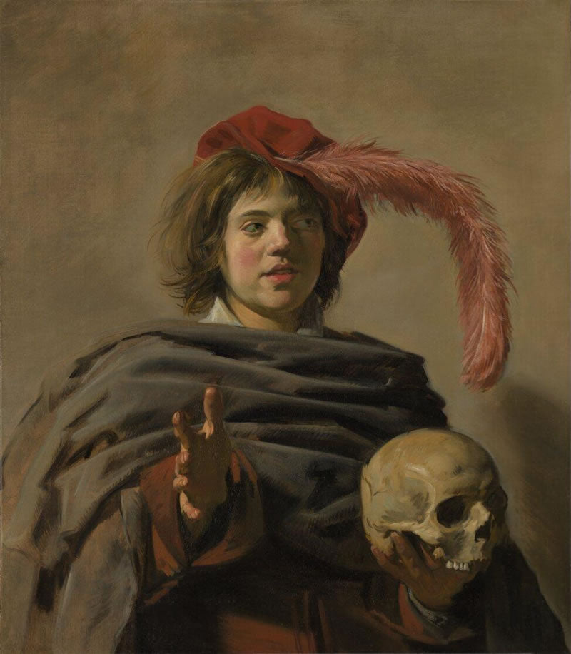 Young Man holding a Skull (Vanitas)